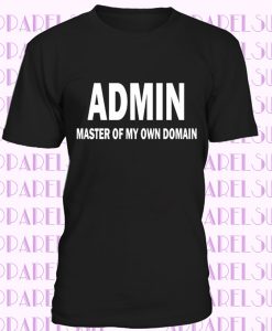 Admin Master di il Mio Dominio T-Shirt Divertente Geek Secchione Manica Lunga