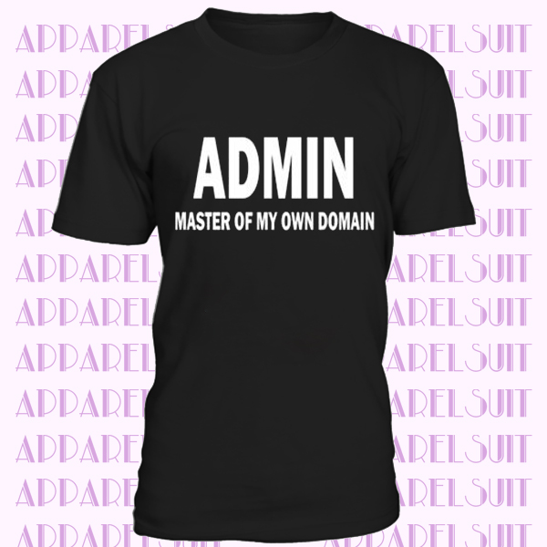 Admin Master di il Mio Dominio T-Shirt Divertente Geek Secchione Manica Lunga