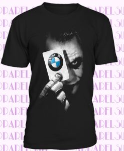 BMW JOKER 1 MEN T-SHIRT MPOWER LOGO FUN TEE BLACK SHORT, LONG SLEEVES