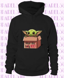 Baby Yoda adopt this Jedi T-Shirt Mandalorian Men's Hoodies Coat Xmas