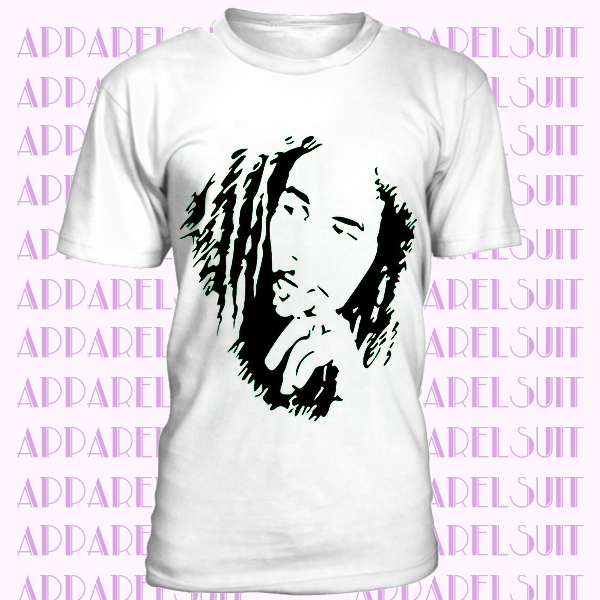 Bob Marley Mens T-Shirt Reggae Jamaica Wailers Jamaican Flag