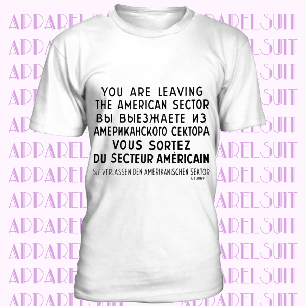 Checkpoint Charlie Berlin T-Shirt 100% Premium Cotton WW2 Communism