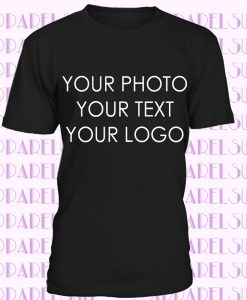 Customised Men's T-Shirt with Your Text, IMAGE or Logo, Tank Top Text, Custom PHOTO DALIAHANDS, Custom Tshirts, Print Full Colours