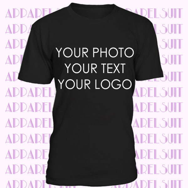 Customised Men's T-Shirt with Your Text, IMAGE or Logo, Tank Top Text, Custom PHOTO DALIAHANDS, Custom Tshirts, Print Full Colours