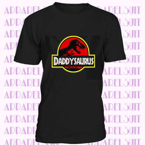 Daddysaurus Fathers Gift Jurassic Park Inspired Funny Unisex Men's Comedy T-Shirt