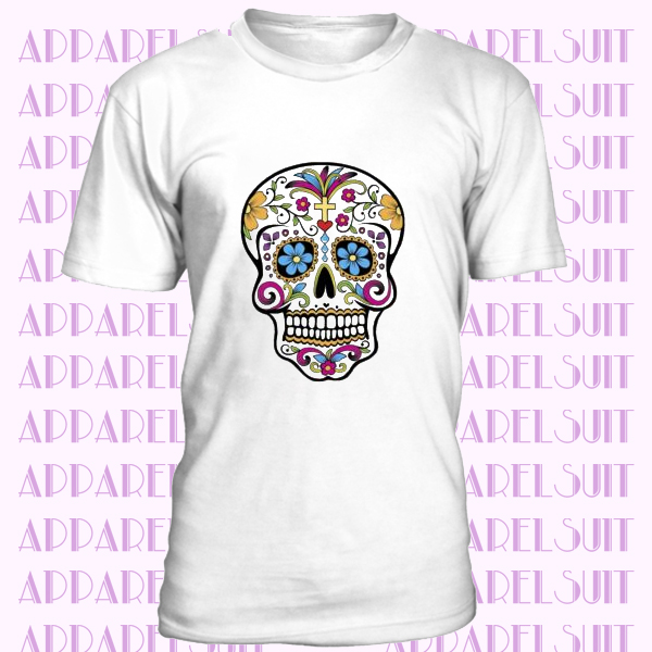 Day Of The Dead T Shirt Mexican Sugar Skull Honor Death Holiday Tradition