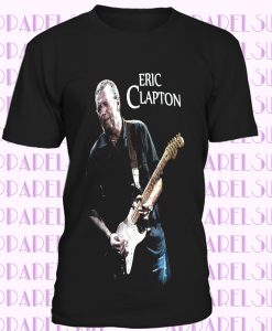 ERIC CLAPTON THE YARDBIRDS CREAM GIBSON GUITAR JOHN MAYALL NEW BLACK T-SHIRT