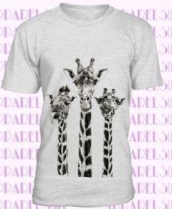 Giraffe T-shirt, Women's T shirt, Graphic Tee, Animal Print, Gift for Women, Mom Gift, Screen Print, Tri-Blend Short Sleeve Tshirt