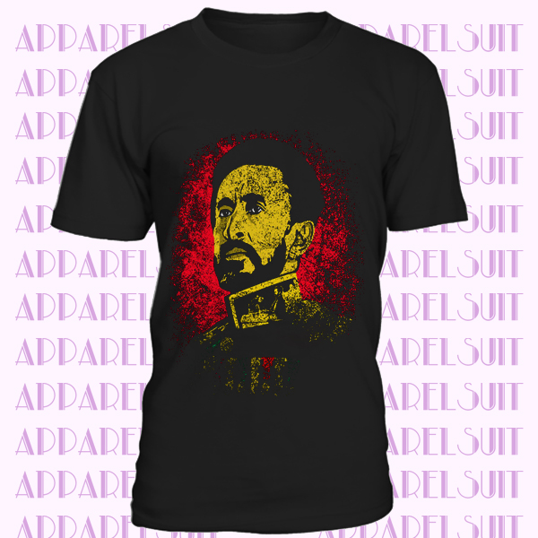 HAILE SELASSIE PORTRAIT I T-SHIRT Lion Judah Äthiopien Rastafari Irie Jamaika