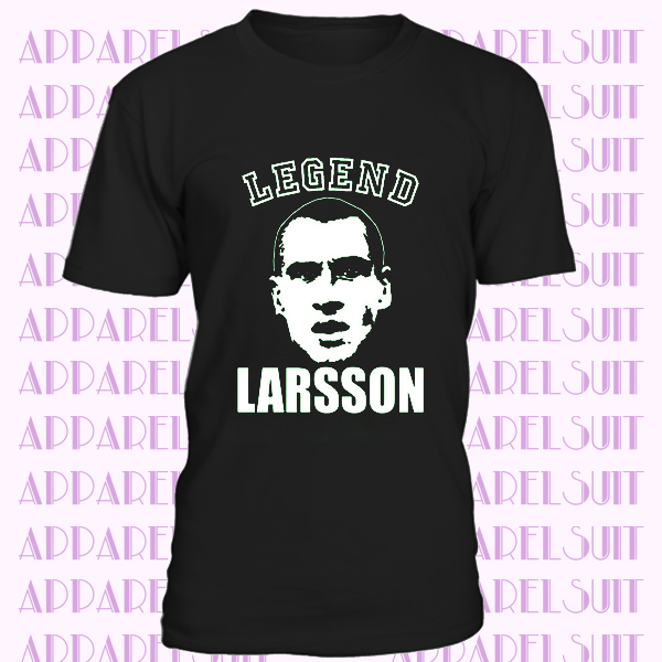 Henrik Larsson Football Icon T-shirt - Classic Retro Celtic FC Fan Tee Shirt