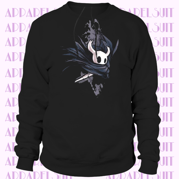 Hollow Knight Hoodie, Hollow Knight Sweatshirt, sweater, unisex for women and men. Black, cotton