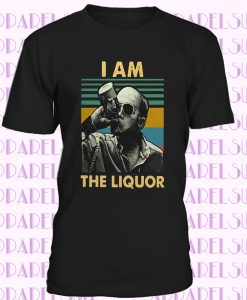 I Am The Liquor Vintage Men's T-Shirt Retro Black Cotton Short Sleeve Tee Gift