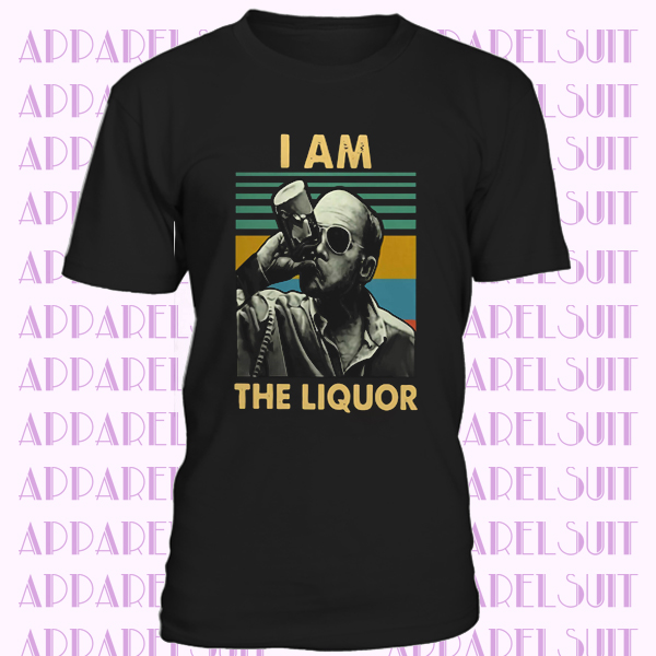 I Am The Liquor Vintage Men's T-Shirt Retro Black Cotton Short Sleeve Tee Gift