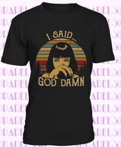 I Said God Damn Pulp Fiction Vintage G200 Black Cotton T-Shirt