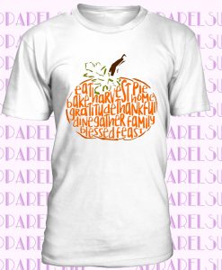 Ladies Fall T-Shirt, Pumpkin Shirt, Pumpkin Word Shirt, Fall Ladies T-Shirt, Blessed Fall Shirt, Fall Shirt For Woman