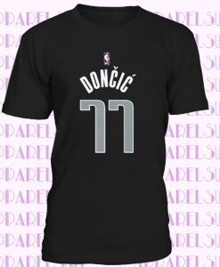 Luka Doncic Dallas Mavericks Name and Number Navy T-Shirt