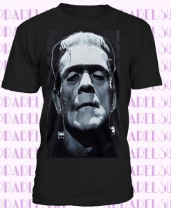 MENS T-SHIRT FRANKENSTEIN MONSTER BORIS KARLOFF VINTAGE HORROR GOTH HALLOWEEN