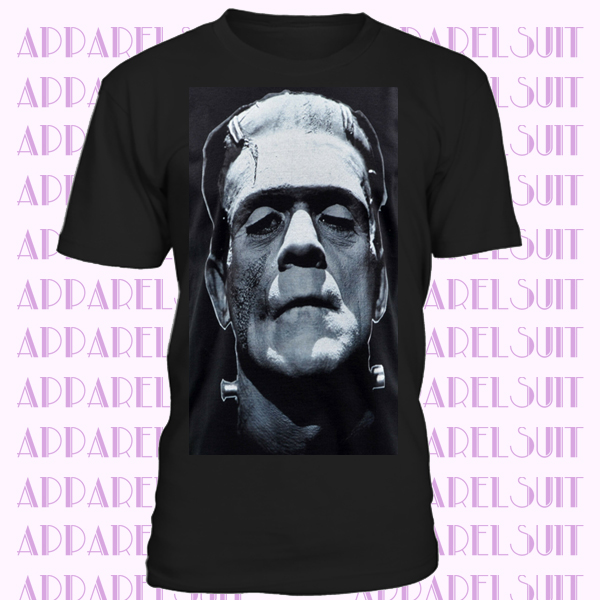 MENS T-SHIRT FRANKENSTEIN MONSTER BORIS KARLOFF VINTAGE HORROR GOTH HALLOWEEN