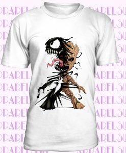 Men T-Shirt Groot And Venom Printed Funny T Shirts Casual Short Sleeve Tee Tops