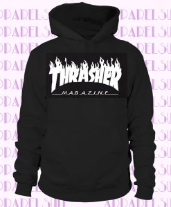 Men & Women Thrasher Flame Pullover Hoodie Sweaters Skateboard Sweatshirts~