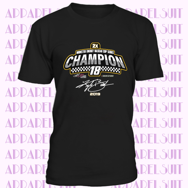 Men's Kyle Busch Racing Team Champion NASCAR Cup 2019 Black T-Shirt