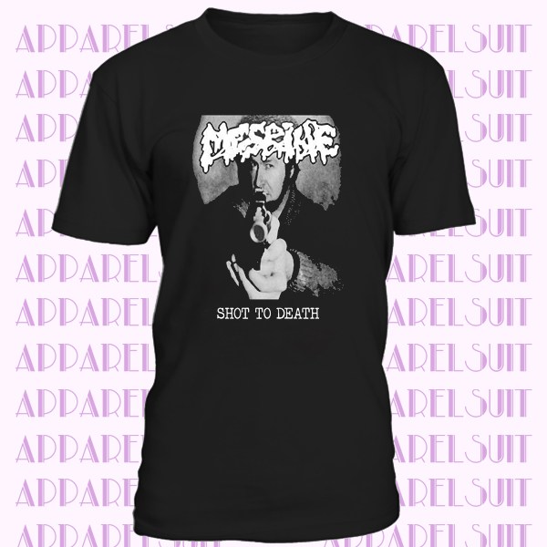 Mesrine Shot to death v34 T-shirt black hardcore all sizes S-5XL