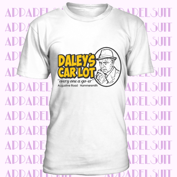 Minder T-shirt -TV Show Inspired Arthur Daley's Car Lot - Retro 80's Tee Top