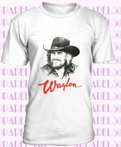 New - VTG rare -T Shirt Waylon Jennings tour 1982 Gildan USA size reprint USAsz