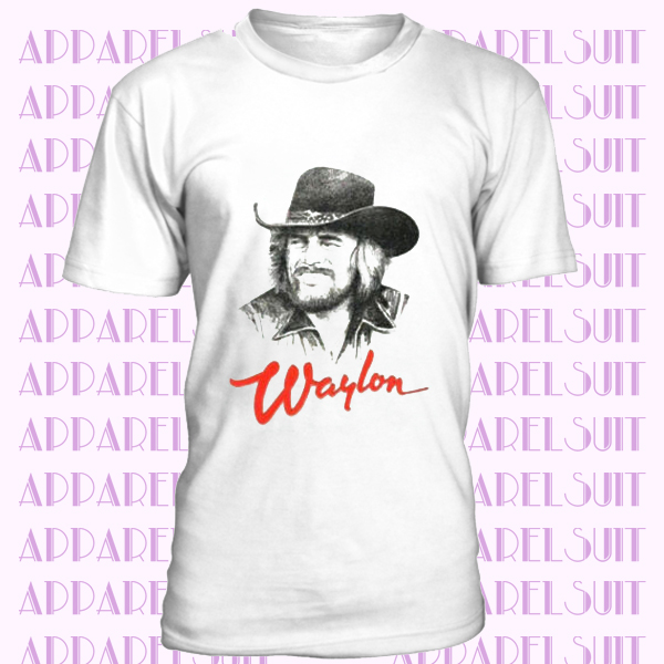 New - VTG rare -T Shirt Waylon Jennings tour 1982 Gildan USA size reprint USAsz