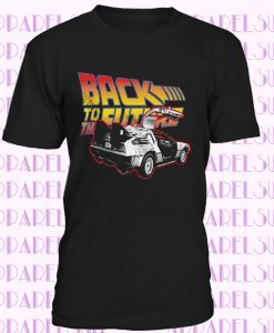 Official Back To The Future Logo and DeLorean T Shirt DMC -12 Time Machine Car