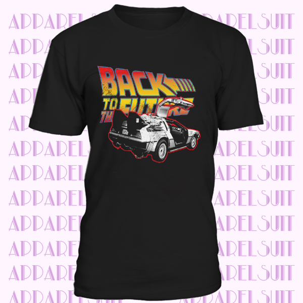 Official Back To The Future Logo and DeLorean T Shirt DMC -12 Time Machine Car