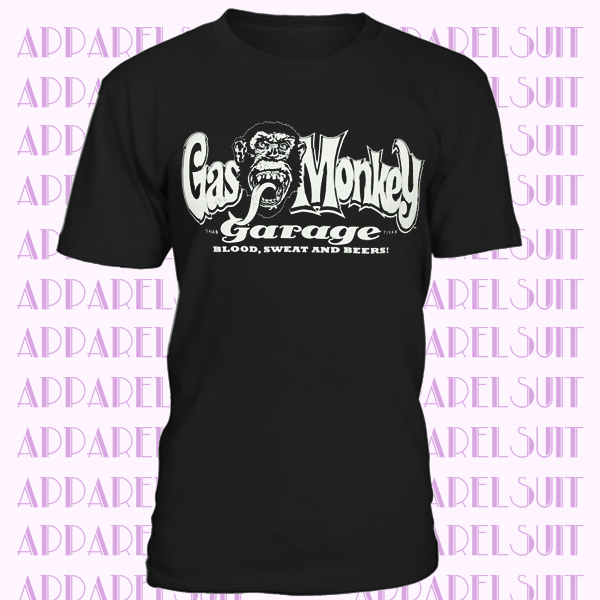 Official Gas Monkey Garage T Shirt Car Mechanics Dad T-Shirts Clearance Items