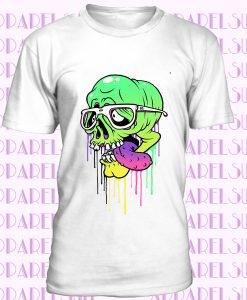 Rave Zombie T-Shirt Mens 80's retro party acid raving Long Sleeve Baseball