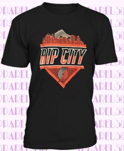 Rip City Portland Trail Blazers basketball Black T-Shirt