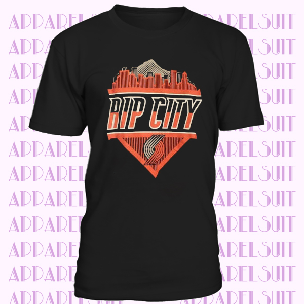 Rip City Portland Trail Blazers basketball Black T-Shirt