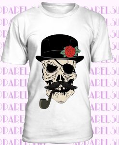 Skull T Shirt, Hipster, Skull Silhoutte, Skull T Shirt Men's Skull Gifts, Tee,48