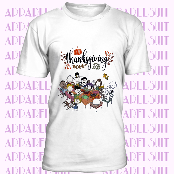 Snoopy and Peanuts with friends Thanksgiving T Shirt Men T Shirt Women T Shirt Women Tee