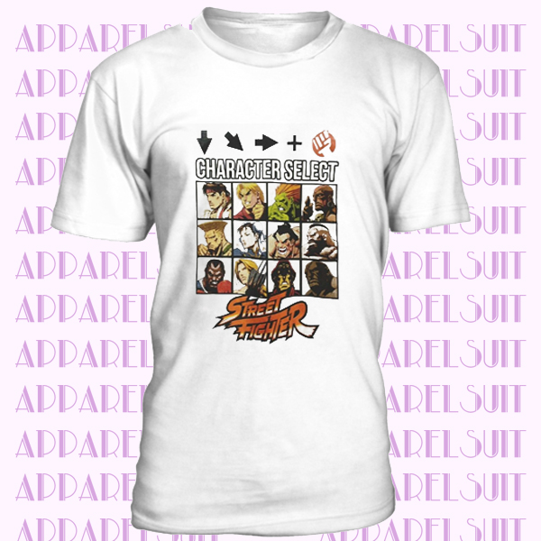 Street Fighter Characters Select Final Fight Men Women Unisex T-shirt 992