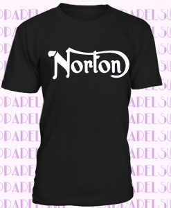 T-shirt logo NORTON, moto anglaise, vintage, biker, motard