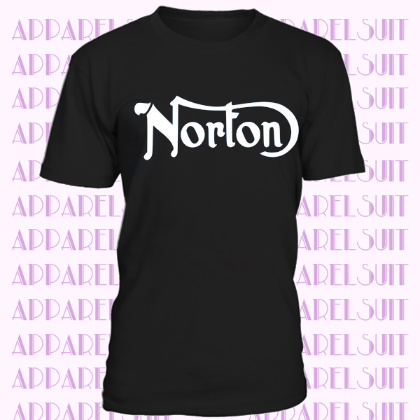 T-shirt logo NORTON, moto anglaise, vintage, biker, motard