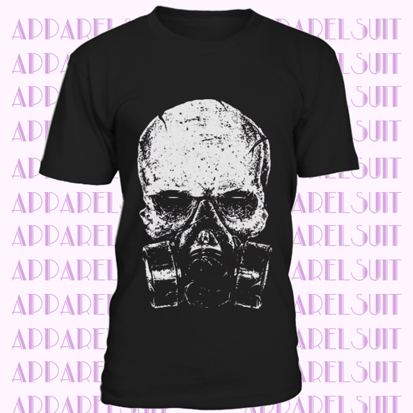 Teschio Gasmask Veleno T-Shirt Uomo S-5XL Post Apocalyptic Gotico Rock Punk
