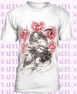 VNECK Cotton T-shirt w31 Japanese Irezumi Tattoo Legend Demon Angel ONI Devil