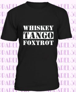 WTF T Shirt Funny Whiskey Tango Foxtrot rude tee what the f mens V-Neck T Shirt
