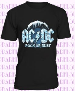 AC.DC Fargo Event 2016 Rock Or Bust Frozen Logo Black T Shirt New Official