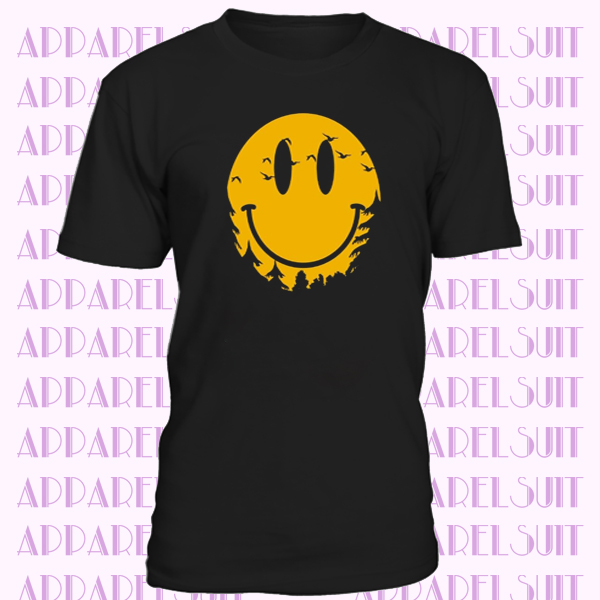 Acid smiley t-shirt rave music house cool retro 80's tunes Teeshirt