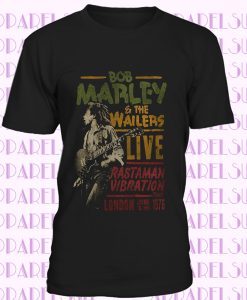 BOB MARLEY Rastaman Vibration Tour 1976 Mens T Shirt Unisex Official Band Merch