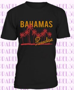 Bahamas Paradise Palm Trees and Beach DaliaHands Men's T-Shirt