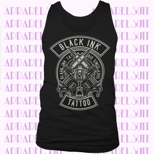 Black Ink Tattoo tattooist Tank top artist Vest Mens