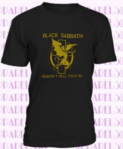 Black Sabbath T-Shirt New band tee 1980 Heaven And Hell Tour Conce Shirt