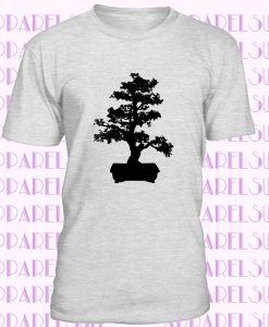 Bonsai Tree Prints Men's Casual T-shirt Short Sleeve Crew Neck Summer Tops Tee